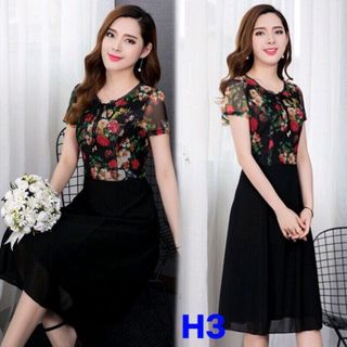 Đầm hoa lụa