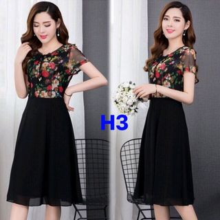 Đầm hoa lụa