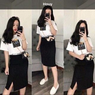 Áo cotton váy