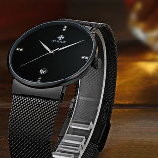 Đồng hồ WWOOR 8018 dây thép lụa