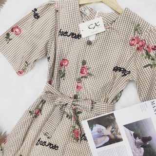 đầm xô thêu hoa mùa hè