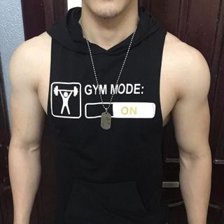 Áo 3 lỗ có mũ nam GYM giá sỉ