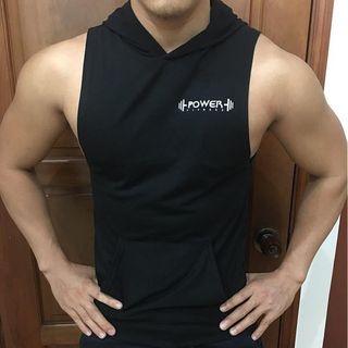 Áo 3 lỗ có mũ nam GYM