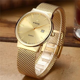 Đồng hồ WWOOR 8026 dây thép lụa