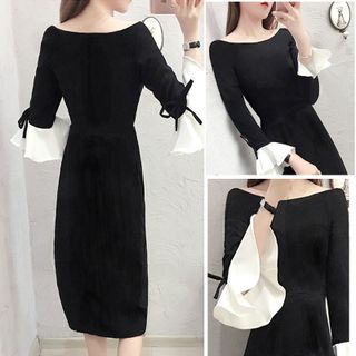Đầm thun ôm dáng tiểu thơ nhẹ nhàng che khuyết điểm bụng 125