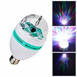 BÓNG ĐÈN LED VŨ TRƯỜNG CHIẾU 7 MÀU XOAY TRÒN