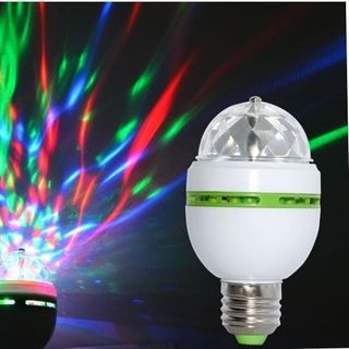 BÓNG ĐÈN LED VŨ TRƯỜNG CHIẾU 7 MÀU XOAY TRÒN