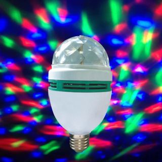 BÓNG ĐÈN LED VŨ TRƯỜNG CHIẾU 7 MÀU XOAY TRÒN