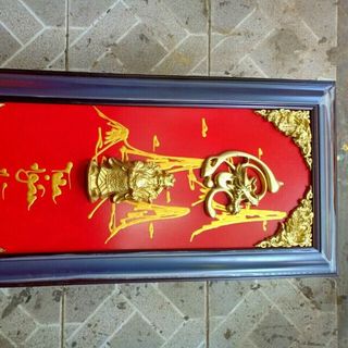 tranh thư pháp phù điêu