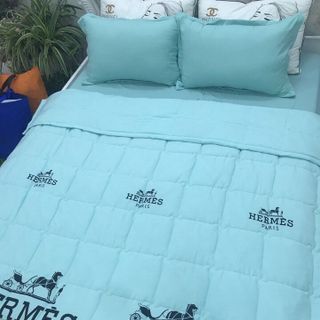 Bộ chăn ga gối đũi cotton mềm mịn kt 1m8x2m