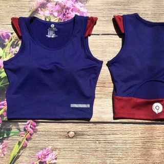 Áo croptop phối màu