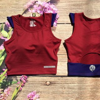 Áo croptop phối màu