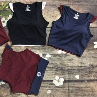 Áo croptop phối màu