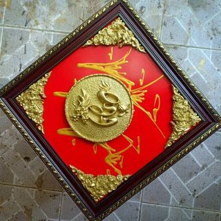 tranh thư pháp phù điêu nhỏ