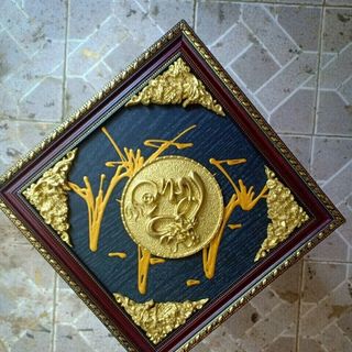 tranh thư pháp phù điêu nhỏ