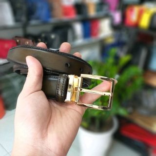 Thắt lưng da bò veg thủ công khóa xâu