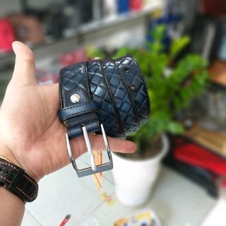 Thắt lưng da bò veg thủ công khóa xâu