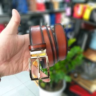 Thắt lưng da bò veg thủ công khóa xâu