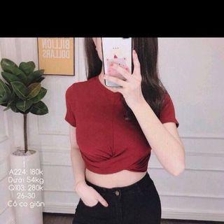 Croptop xoắn eo