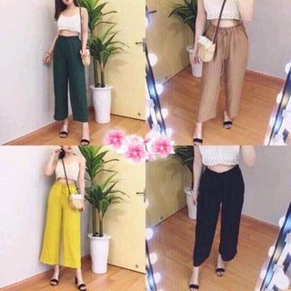 Quần ống xuông vait đũi giấy