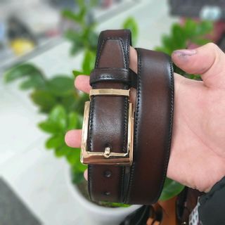 Thắt lưng da bò Veg thủ công trơn