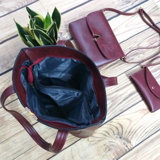 Bộ túi xách MVA da mềm trơn