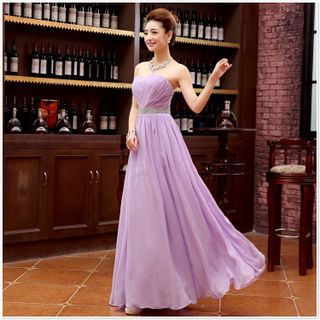 Đầm Cúp Ngực Xếp Ly I Hình