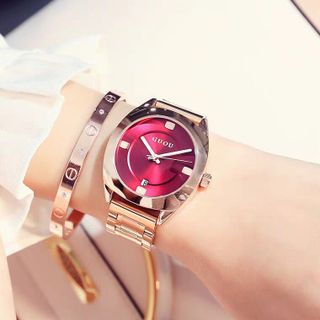 Đồng hồ nữ GUOU 8097 dây sắt