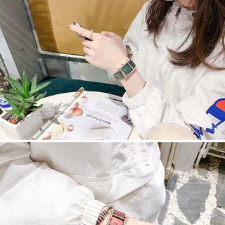 Đồng hồ nữ GUOU 8214 mặt đính đá