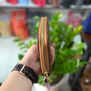 VÍ CẦM TAY DA BÒ VÂN HẠT - 1 SÉC KÉO