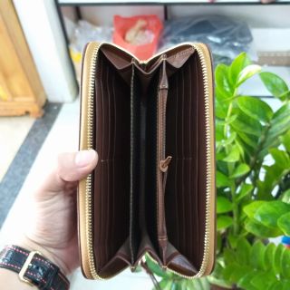 VÍ CẦM TAY DA BÒ VÂN HẠT - 1 SÉC KÉO
