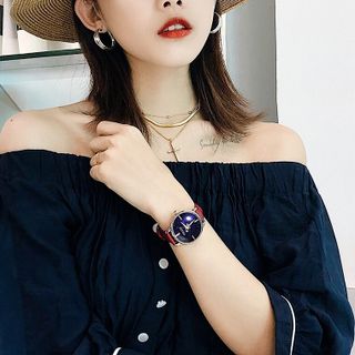 Đồng hồ nữ GUOU 66614 mặt kính lồi