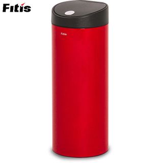 Thùng rác inox - FITIS nhấn tròn lớn RTL1-906 15lit - Đỏ giá sỉ