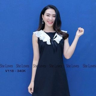 đầm xuông phối dập ly