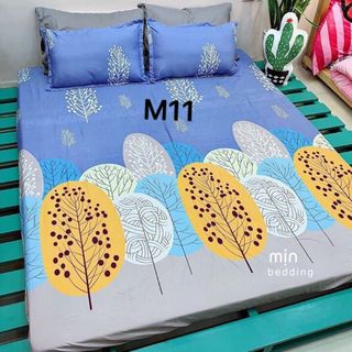 Bộ ga giường kèm 2 vỏ gối nằm cotton poly