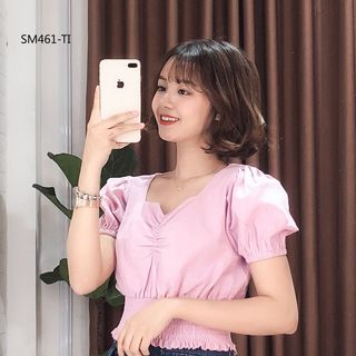 ÁO KIỂU NHÚN NGỰC BO EO
