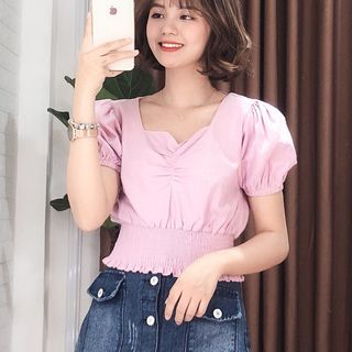 ÁO KIỂU NHÚN NGỰC BO EO
