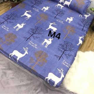 Bộ ga giường kèm 2 vỏ gối nằm cotton poly