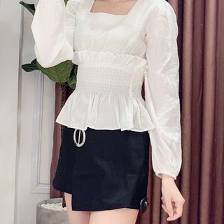 ÁO KIỂU TRƠN BO EO