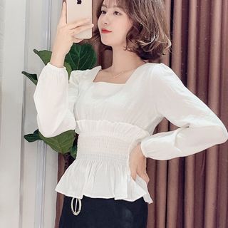 ÁO KIỂU TRƠN BO EO