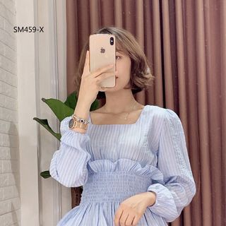 ÁO KIỂU SỌC BO EO