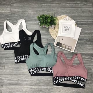 Áo tập 3 lỗ chéo Love