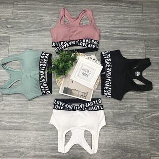 Áo tập 3 lỗ chéo Love