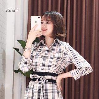 ĐẦM SƠ MI KÈM BELT RỜI