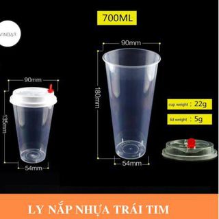 Ly nhựa nắp tim 700ml