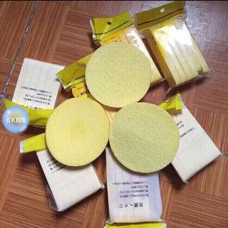 Set 12 bông rửa mặt nén Nhật