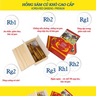 Hồng sâm củ khô koreahộp sắt 375g
