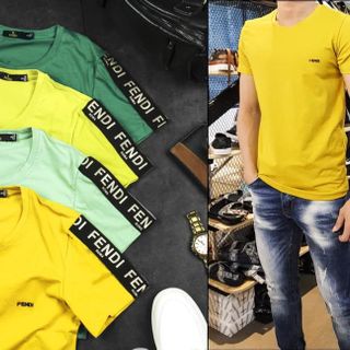 Áo thun cổ tròn phối