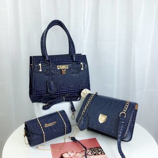 Bộ 3 Túi Nữ H Da Cá Sấu
