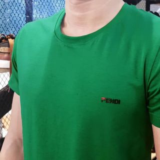 Áo thun cổ tròn phối FD